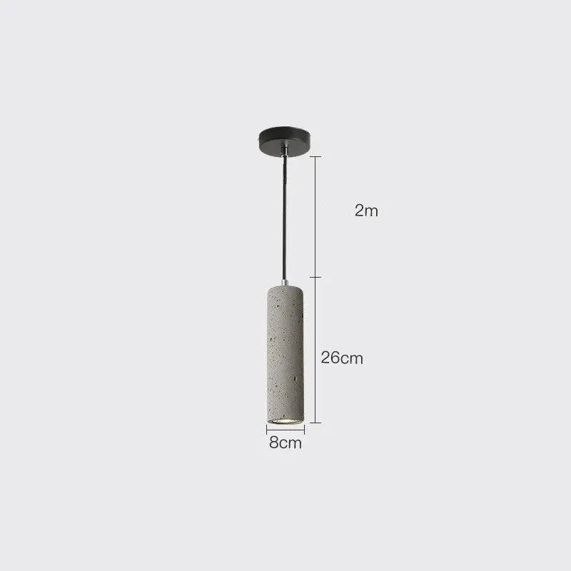 Nordic Minimalist Bedroom Bedside Cylindrical Terrazzo Chandelier - Londecor
