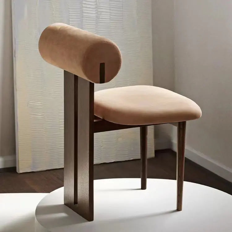 Fashion Simple Ash Wood Upholstered Dressing Chair Londecor