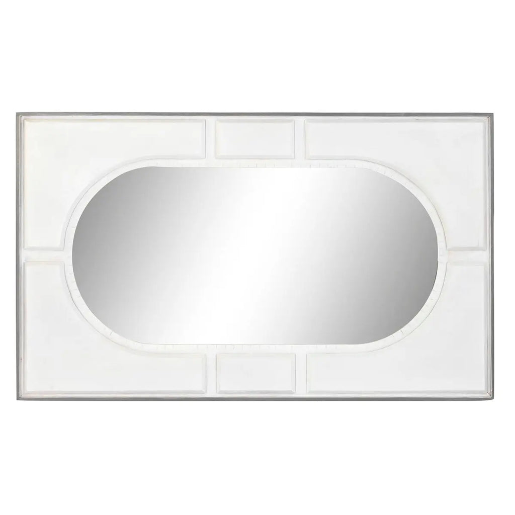Wall mirror DKD Home Decor White Mango wood Rhombus Modern (154 x 4 x 94 cm)-0