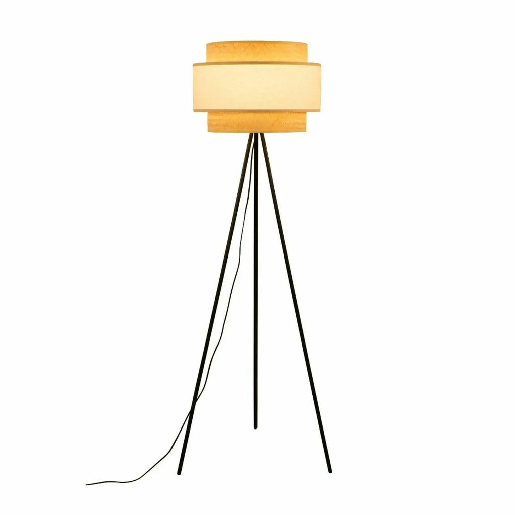 Floor Lamp DKD Home Decor Polyester Bamboo (50 x 50 x 163 cm)-0