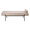 Sofá Chaise Longue 140 x 59 x 42 cm Bege Metal Madeira-0