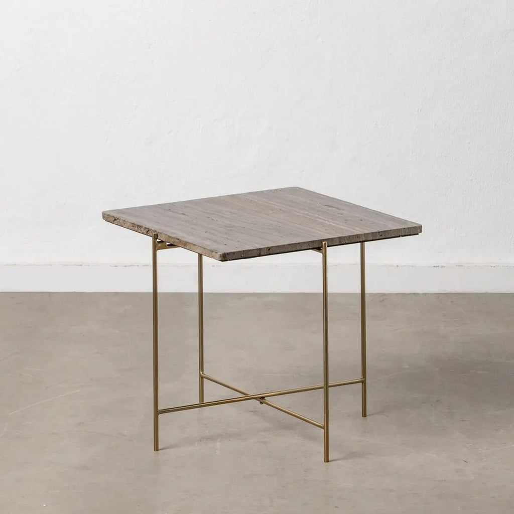 Centre Table Marble Iron 50 x 50 x 45 cm-1