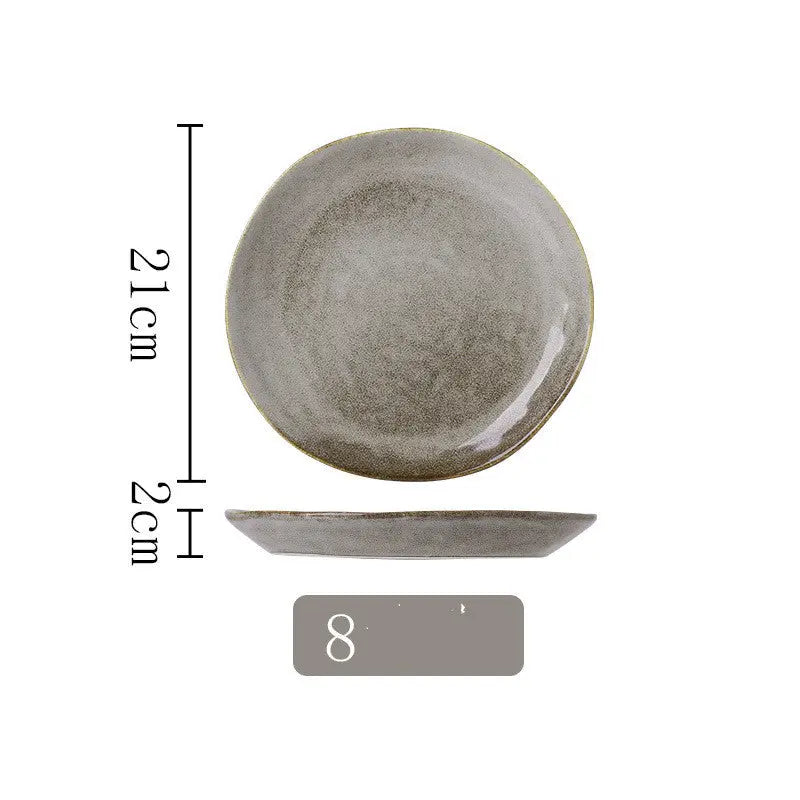 Kiln Into Ceramic Tableware Creative Hotel Steak Plate Londecor