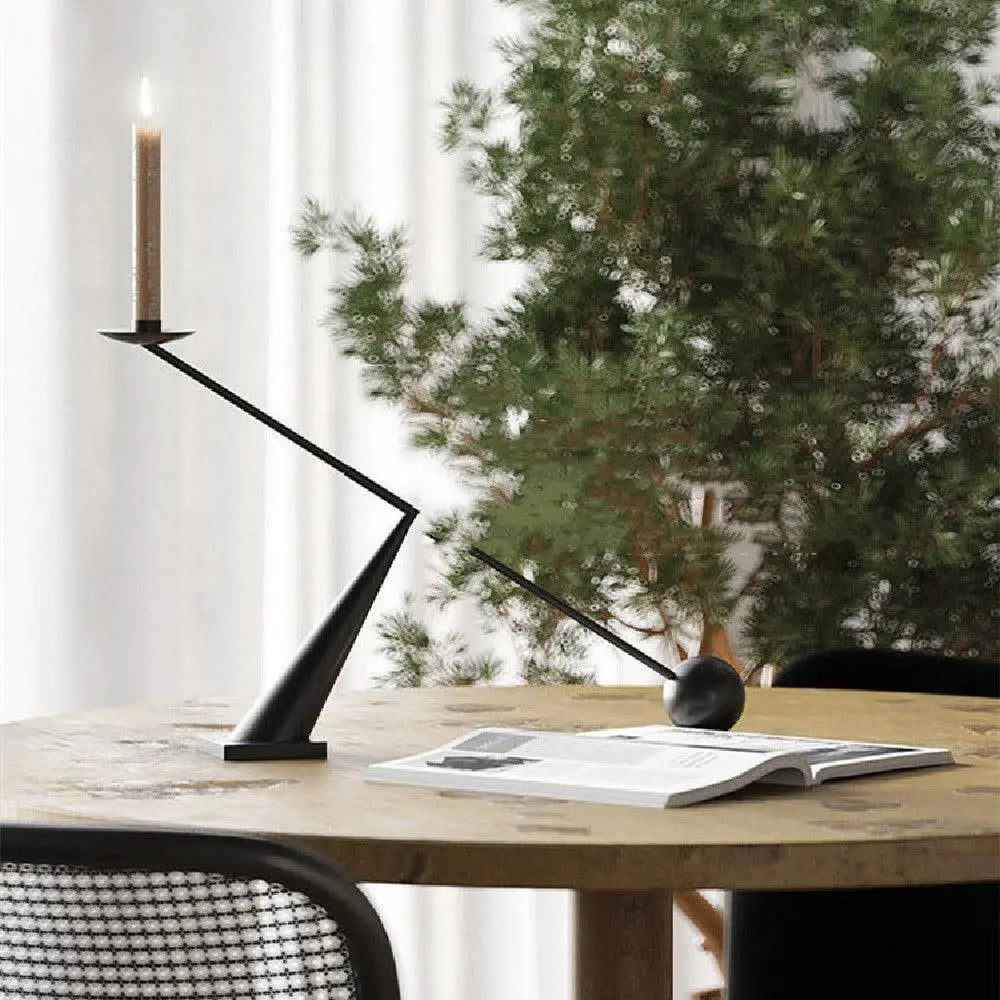 Modern Minimalist Creative Black Candlestick - Londecor