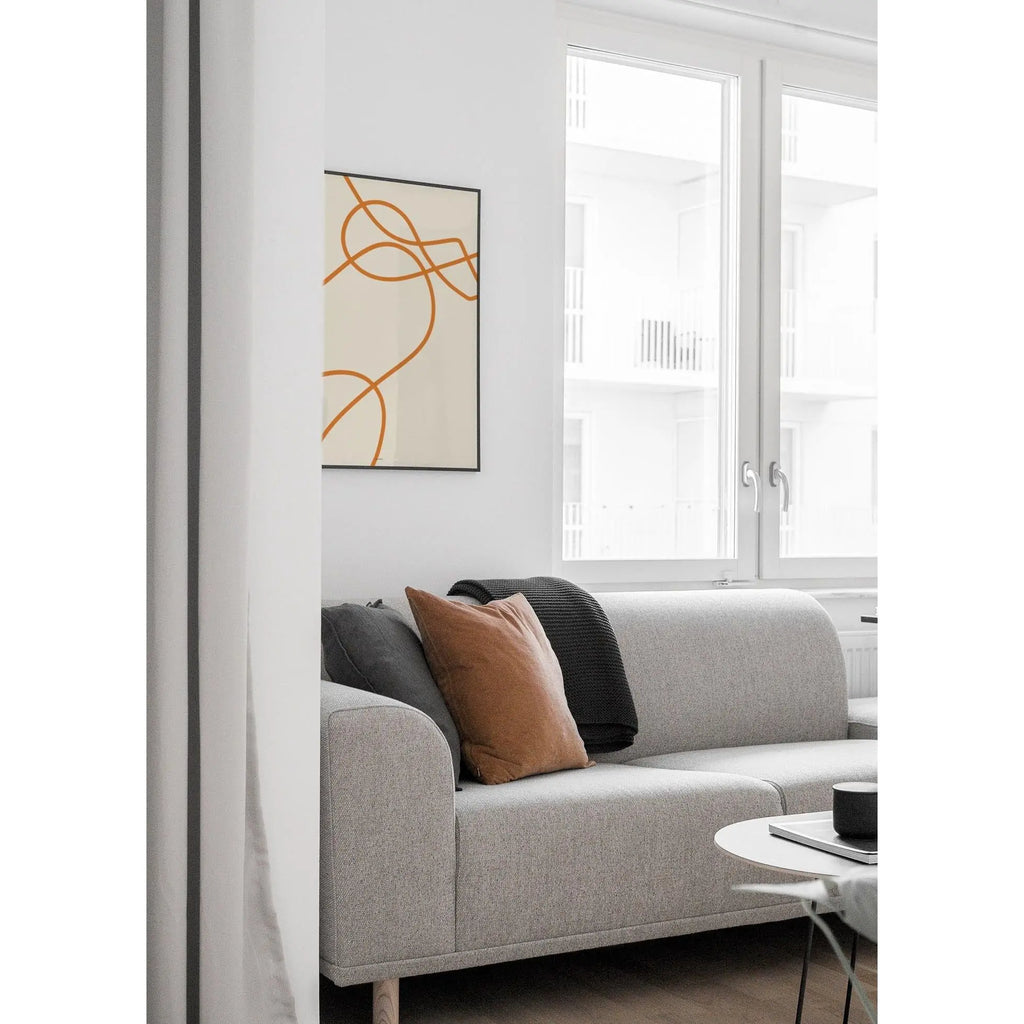 Abstract Lines Orange I-1
