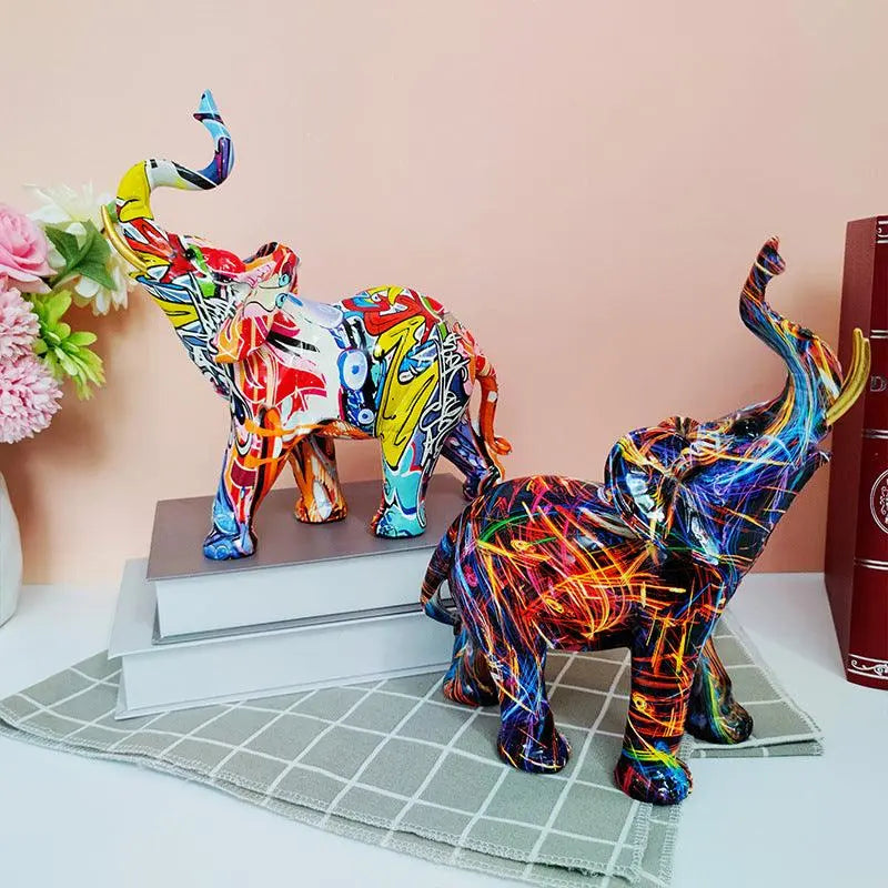 Exclusive Colorful Elephant Resin - Londecor