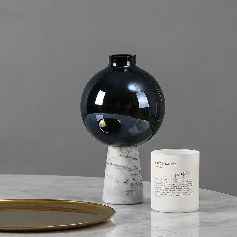 Marble Glass Vase - Londecor