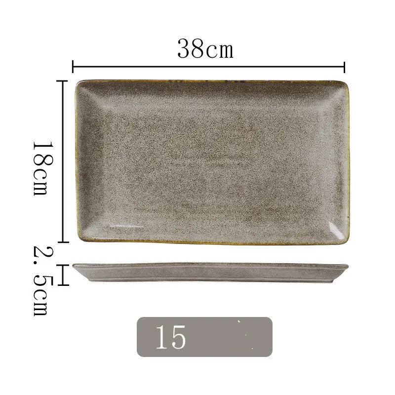 Kiln Into Ceramic Tableware Creative Hotel Steak Plate Londecor