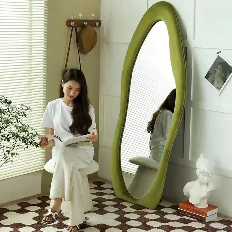 Irregular Mirror Falling Against The Wall Londecor