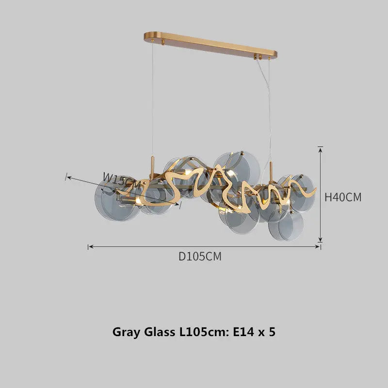 Modern Minimalist Glass Chandelier Londecor