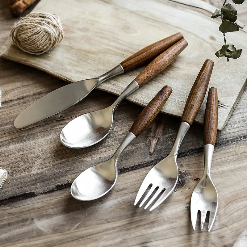 Stainless Steel Cutlery Set With Log Handle Londecor