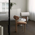 Fashion Simple Ash Wood Upholstered Dressing Chair Londecor